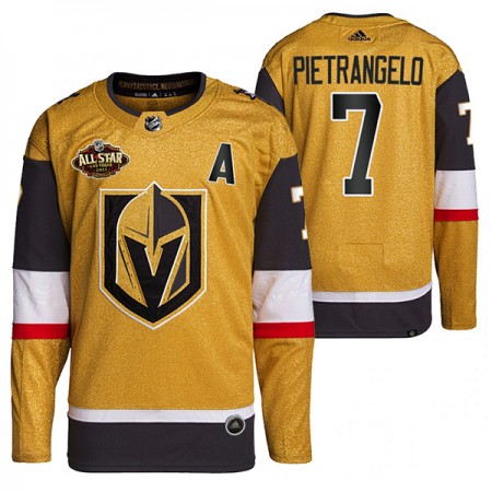 Herren Eishockey Vegas Golden Knights Trikot Alex Pietrangelo 7 2022 NHL All-Star Gold Authentic
